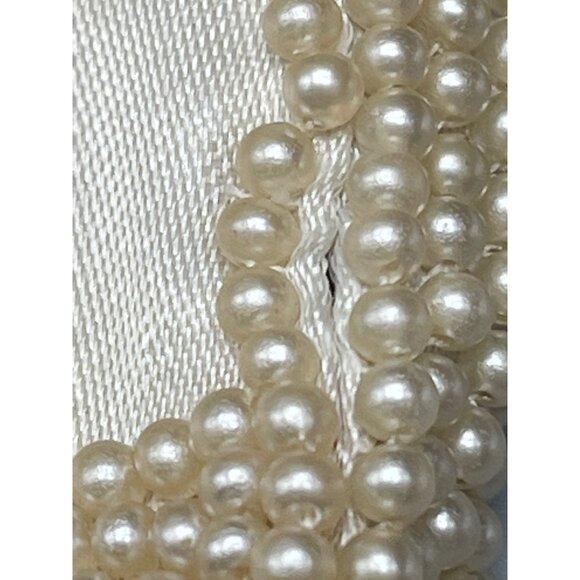 vintage Purse handbag clutch no handle pearls magnet button 2 pockets white READ - Picture 8 of 10